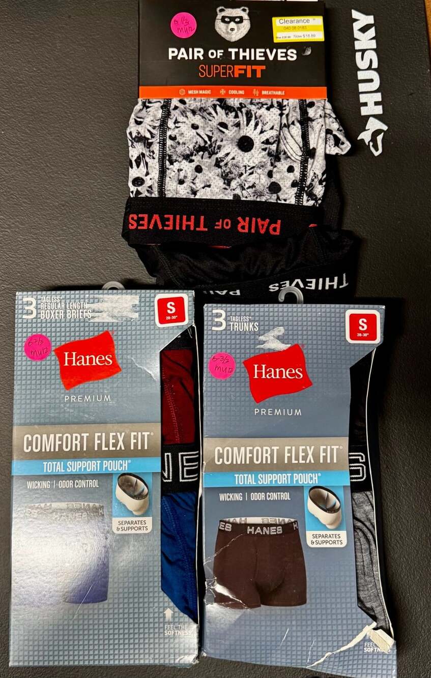 MU12 Small (SAVE $45!) Hanes Pair of Thieves Men’s Underwear Bundle 8 Pairs